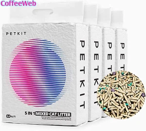 PETKIT 5 in 1 Lettiera per Gatti Mista - Confezione Da 4, Lavabile, Inodore, Car - Imagen 1 de 12