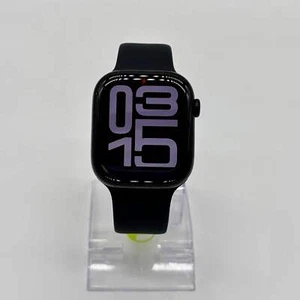 Unlocked Apple Watch Series 10 46MM Black Aluminum Midnight Sport Band MWY43LW/A - Photo 1 sur 7
