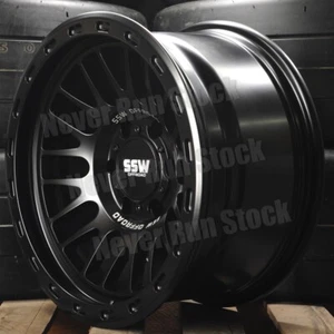 SSW OFFROAD Griffon 6x139.7 6x5.5 17x9 -25 black mesh spoke truck 5 wheels set - Picture 1 of 5