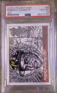 Topps Project 2020 Roberto Clemente JK5 #68 PSA 10. Print Run 8518 Grade Pop 15