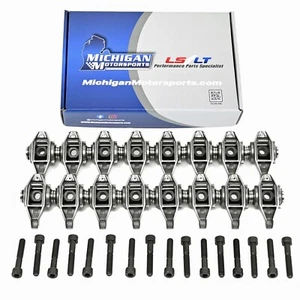 LS1 Rocker Arms WITH Trunnion Kit Installed LS2 LS6 LQ4 LQ9 LM7 LC9 LH6 LR4 LMG - Picture 1 of 10