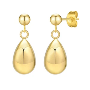 Pendientes mariposa de oro rosa de 18 quilates con hebilla de acero inoxidable para mujer - Imagen 1 de 6
