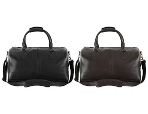 Bolso de fin de semana de cuero de vaca HOLDALL bolsa de lona viaje gimnasio equipaje bolso de cuero - Imagen 1 de 11