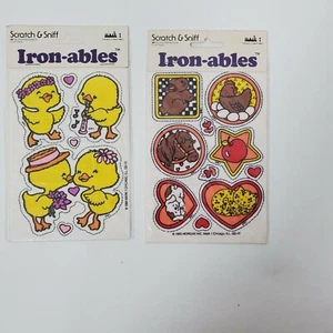 Vintage 1984 Scratch and Sniff Iron-Ables Lot Iron On Ducks Animals Sealed - Picture 1 of 6