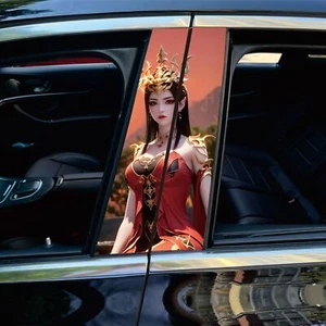 2pcs Halloween Car Center Pillar Sticker B-pillar Protective Film Sticker #19 AU - Picture 1 of 14