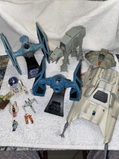 lot of 15 star wars 1990’s Some Micro Machines Ships With Figures Stands  Etc