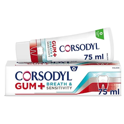 Corsodyl Gum+ Breath & Sensitivity Toothpaste 75ml