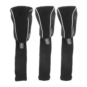 Pro Tekt Golf Headcovers - 3pk Black Set 3 - Picture 1 of 2