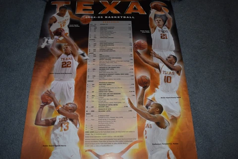 TEXAS LONGHORNS 2004-05 MENS BASKETBALL POSTER Cover