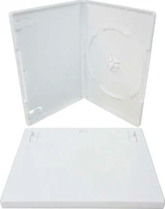 10 X NEW PREMIUM AMARAY WHITE 14mm DVD CASES + FREE UK DELIVERY - Picture 1 of 2