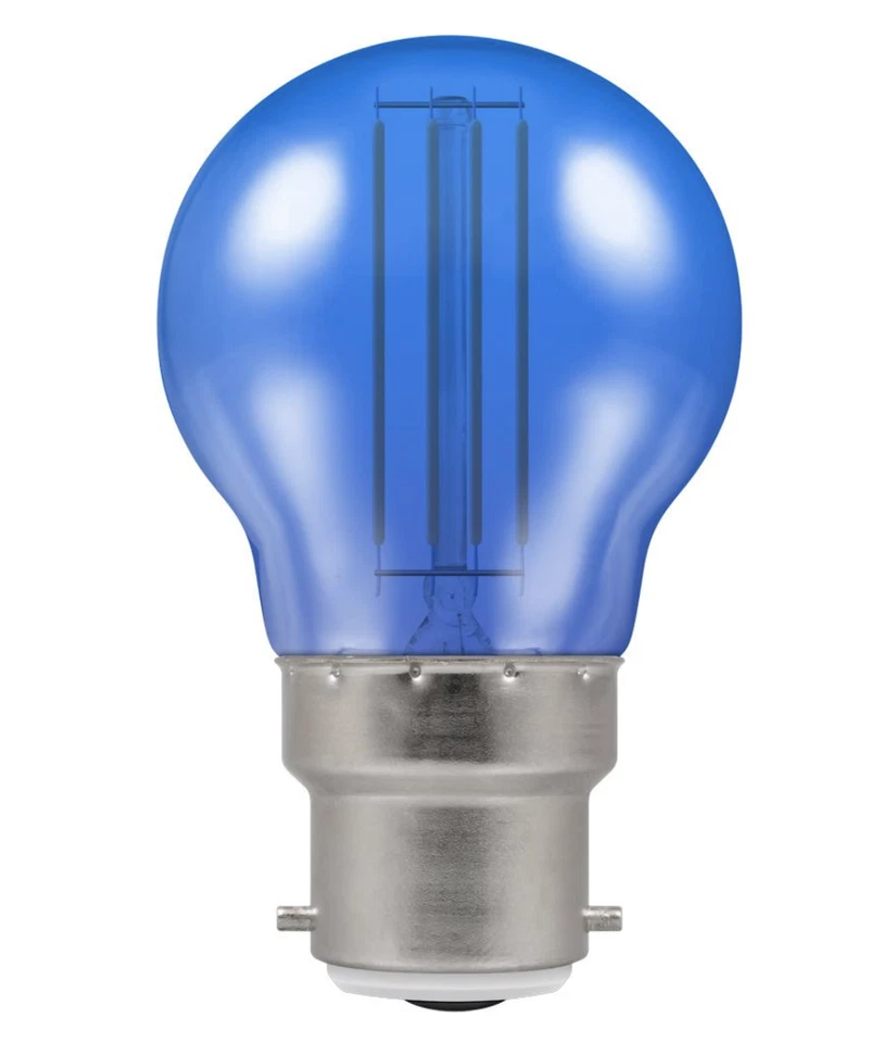 Blue Coloured LED Golf Ball 4.5W Mini Light Bulbs B22 BC Bayonet Cap - Image 1 of 1