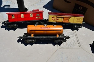 3 LIONEL LINES O SCALE PREWAR SHELL TANK CAR # 2680 , 2679 , 2682 Cars - Picture 1 of 4