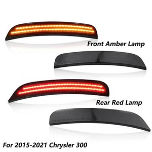 For 2015 2016 2017 2018 2019 2020 2021 Chrysler 300 Smoke LED Side Marker Lights - Picture 1 of 15
