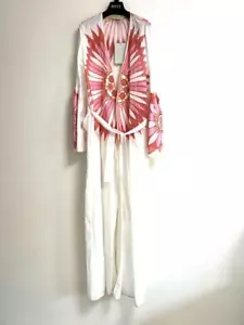 Emilio Pucci Dress Long Women's Size L Cotton 0RWI41 0R954 made in Italy 2503SM - Picture 1 of 7