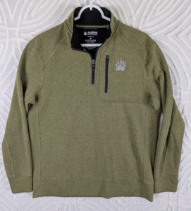 Duluth Alaskan Hardgear Mens Sz M Pullover Sweater 1/4 Zip Green Hiking Outdoor - Picture 1 of 10