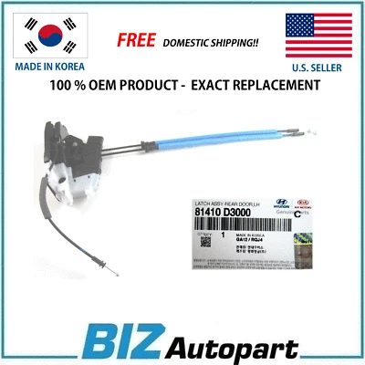 Genuine REAR LEFT LH Door Lock Actuator for 2016-2021 Hyundai Tucson 81410-D3000 - Image 1 of 4