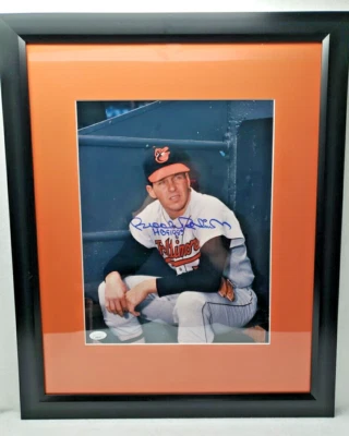 BROOKS ROBINSON Autographed 11x14 COLOR Photo (w HOF 83) Framed/Matted (JSA) - Image 1 of 3