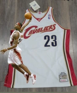 NEW AUTHENTIC VINTAGE LEBRON JAMES CAVALIERS JERSEY 48 XL RARE MITCHELL NESS - Picture 1 of 12