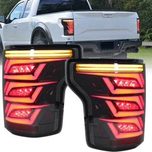 1Pair LED Smoked Rear Tail Light Brake Lamp For Ford F150 2015 2016-2020 Upgrade - Picture 1 of 16
