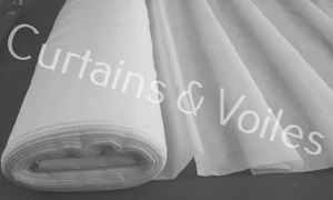 Weiße Voile Stoffrolle GROSSHANDEL 150cm 1,75€m Hochzeit Event Decke Vorhänge - Bild 1 von 4