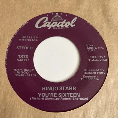 Ringo Starr 45 You're Sixteen / Devil Woman NEW reissue unplayed - Image 1 of 3