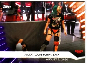 2021 Topps WWE WOMENS DIVISION #54 ASUKA LOOKS FOR PAYBACK #13/99 MADE - Picture 1 of 2