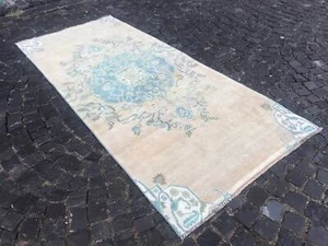 Turkish Antique rug Bohemian Area rug Oushak rug Vintage Rug Handmade Wool rug - Picture 1 of 12