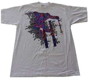 Vintage Carson Corbett Skiing T-Shirt LARGE * ALL SPORT Single Stitch USA Ski - Picture 1 of 14