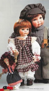 MUÑECAS DE PORCELANA DONNA & KELLY RUBERT 18 in PATRICK & 14 in KELLY SHABBY CHIC NUEVAS - Imagen 1 de 22