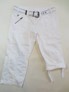 Outdoor Player STREET ONE Pantalón Krempel BASTI 3/4 Capri Bermuda 36 Blanco Cinturón/I3 - Imagen 1 de 6