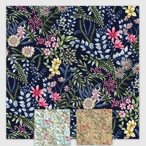 New Wilderness Winter Floral 100% Cotton Poplin Fabric 112cm wide By Metre FQ - Picture 1 of 4