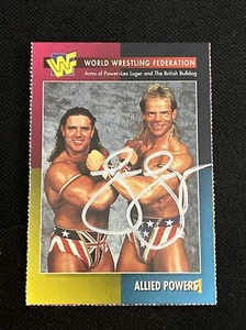 LEX LUGER 1995 WWF WRESTLING MAGAZINE SIGNED AUTOGRAPHED CARD - Picture 1 of 2