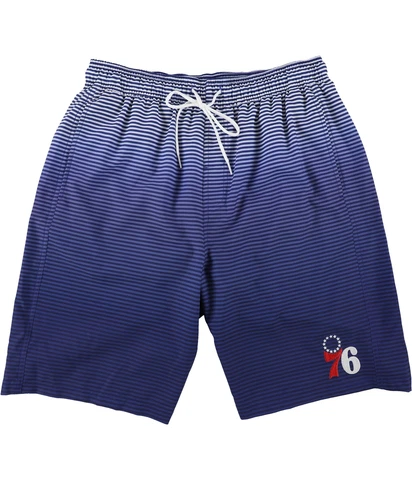 G-III Sports Mens Philadelphia 76ers Swim Bottom Trunks, Blue, Large Cover