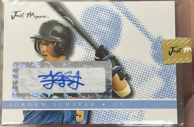 JORDAN SCHAFER 2008 Just Minors Baseball Card AUTO AUTOGRAPH Signed #'d /200 - Image 1 of 2