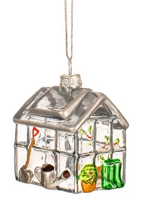 Baumschmuck Gewächshaus 5x6 cm - Baumkugel für Garten Freunde, Weihnachtsdeko - Bild 1 von 2