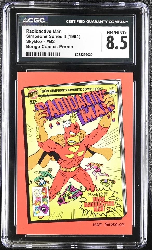1994 SkyBox Simpsons Series 2 Promo B2 Radioactive Man CGC 8.5 NM/M+ - Image 1 of 2