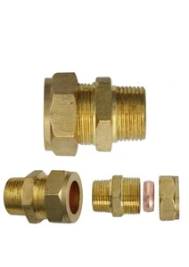 COPPER COMPRESSION MALE BSP IRON - Picture 1 of 2