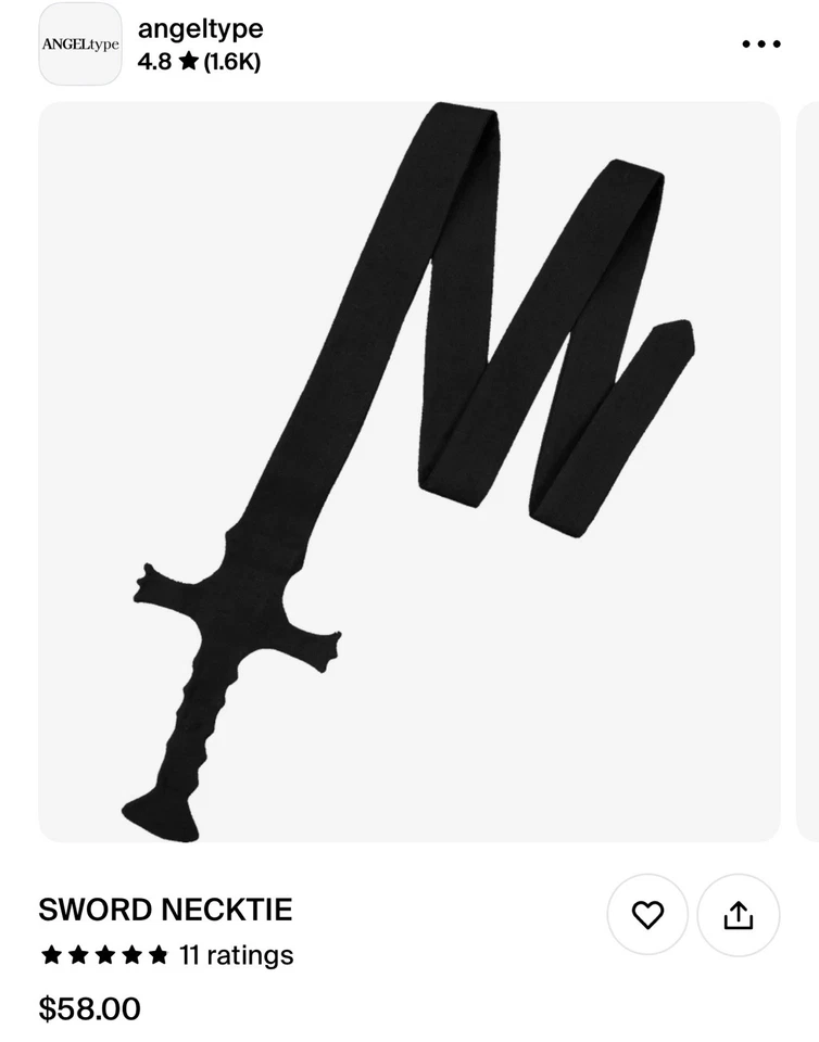 Corbata en forma de espada Foto 1 de 1