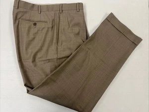 Zanella Loro Piana Italy Men's Brown Super 130s Wool Dress Pants 36X32 $1,298 - Picture 1 of 10