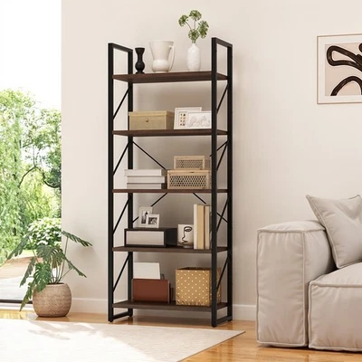 5-Tier Bookshelf Modern Bookcase Storage Unit Home Office Living Room Decor New - Image 1 of 4