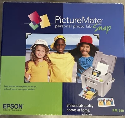 Epson PictureMate PM 240 Personal Photo Lab Snap-Disc Software Included Untested - Image 1 of 4