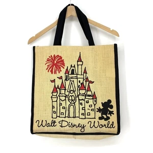 Authentische Walt Disney World Disney Parks Sackleinen Beuteltasche Tasche Mickey Mouse Schloss - Bild 1 von 6
