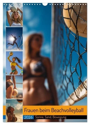 CALVENDO, CALVENDO Frauen beim Beachvolleyball - Sonne, Sand, Bewegung (Wandkalender 2026 DIN A3 ho