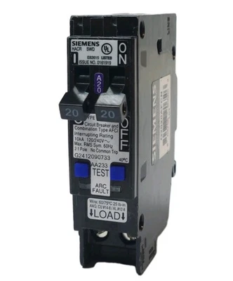 SIEMENS Q2020AFCN TANDEM 20 AMP DUPLEX TYPE QTAN AFCI Arc Fault Circuit Breaker