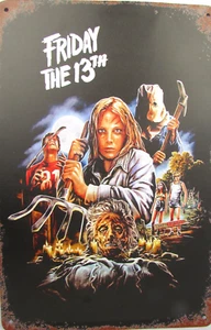 Friday the 13th Metal Poster 8" x 12" - Picture 1 of 6