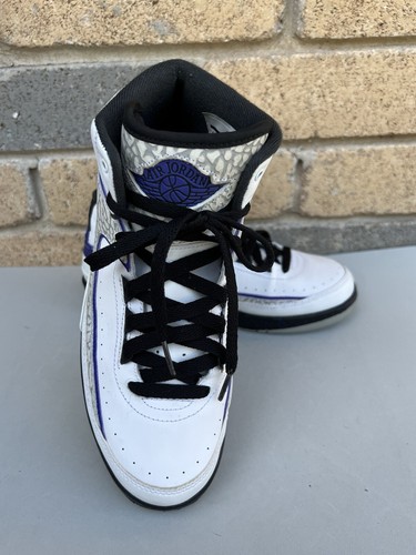 NIKE Taglia 9 Air Jordan 2 Retro Concord. 395718 153 Concord bianco