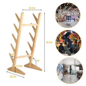 5-Layer Skateboard Rack Wooden Skateboard Storage Rack Skateboard Display Rack - Picture 1 of 7