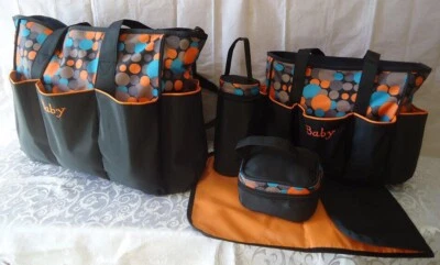 Сумка для детских подгузников для мамы и ребенка с пеленальным ковриком 5 в 1 - Изображение 1 из 4