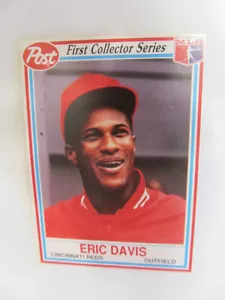 ERIC DAVIS 1990 POST FIRST COLLECTOR SERIES - NEW MINT CARD MLB CINCINNATI REDS - Picture 1 of 2