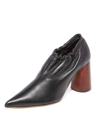 Bomba Helmut Lang Nappa Elastizada Ligeramente Usada Cuero Negro EU 38 US 8 con Caja Foto 1 de 4